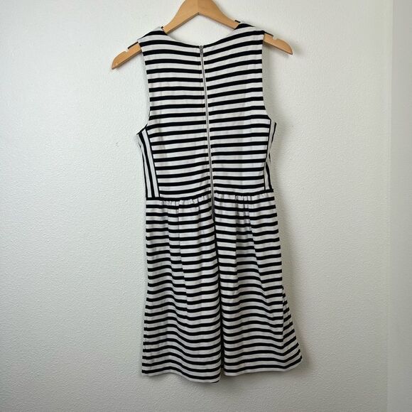 Madewell Black and White Striped Afternoon Dress with pockets Size Small - Picture 6 of 8